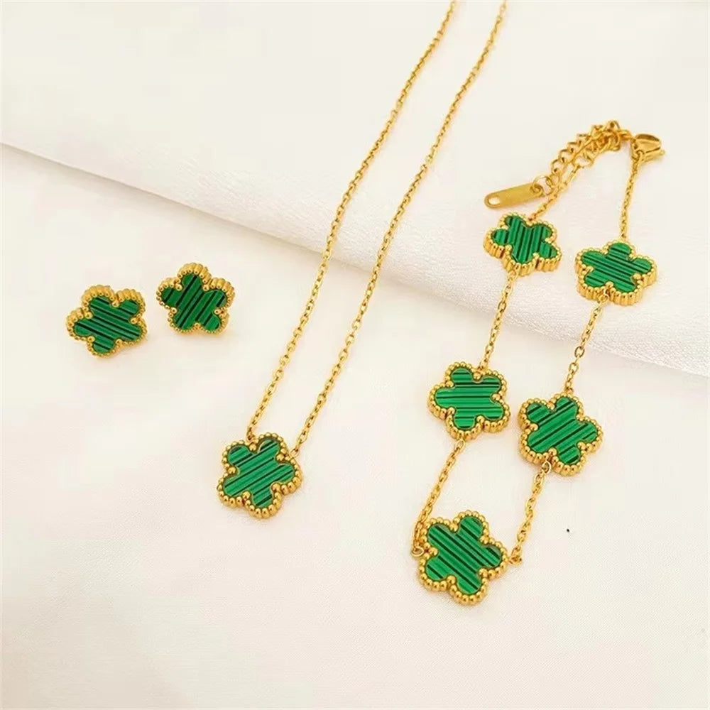 3Pcs Luxury Plum Blossom Jewelry Set