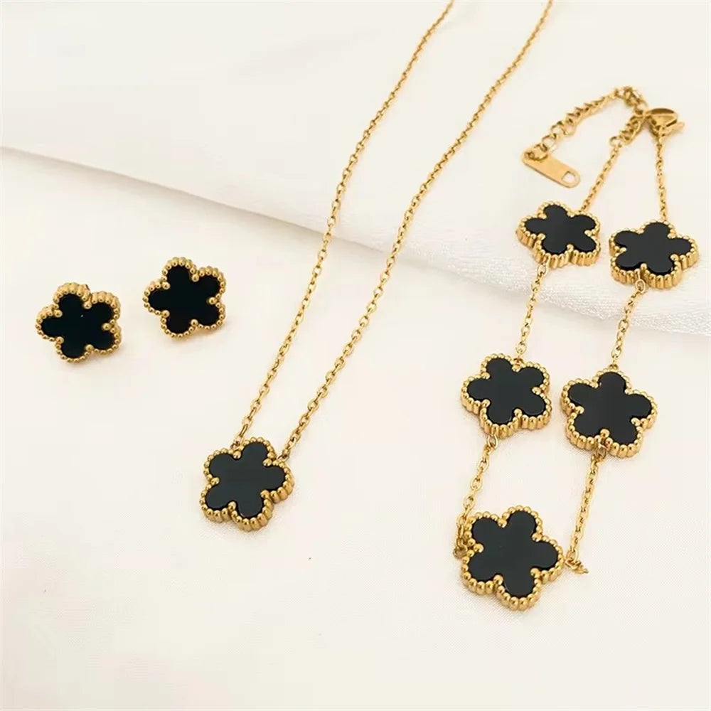 3Pcs Luxury Plum Blossom Jewelry Set