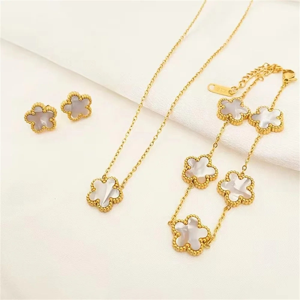 3Pcs Luxury Plum Blossom Jewelry Set