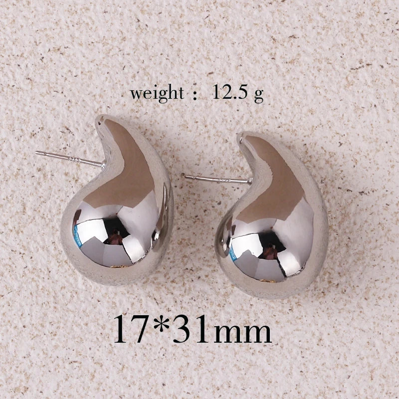 Lightweight Hypoallergenic Gold Plated Big Earrings